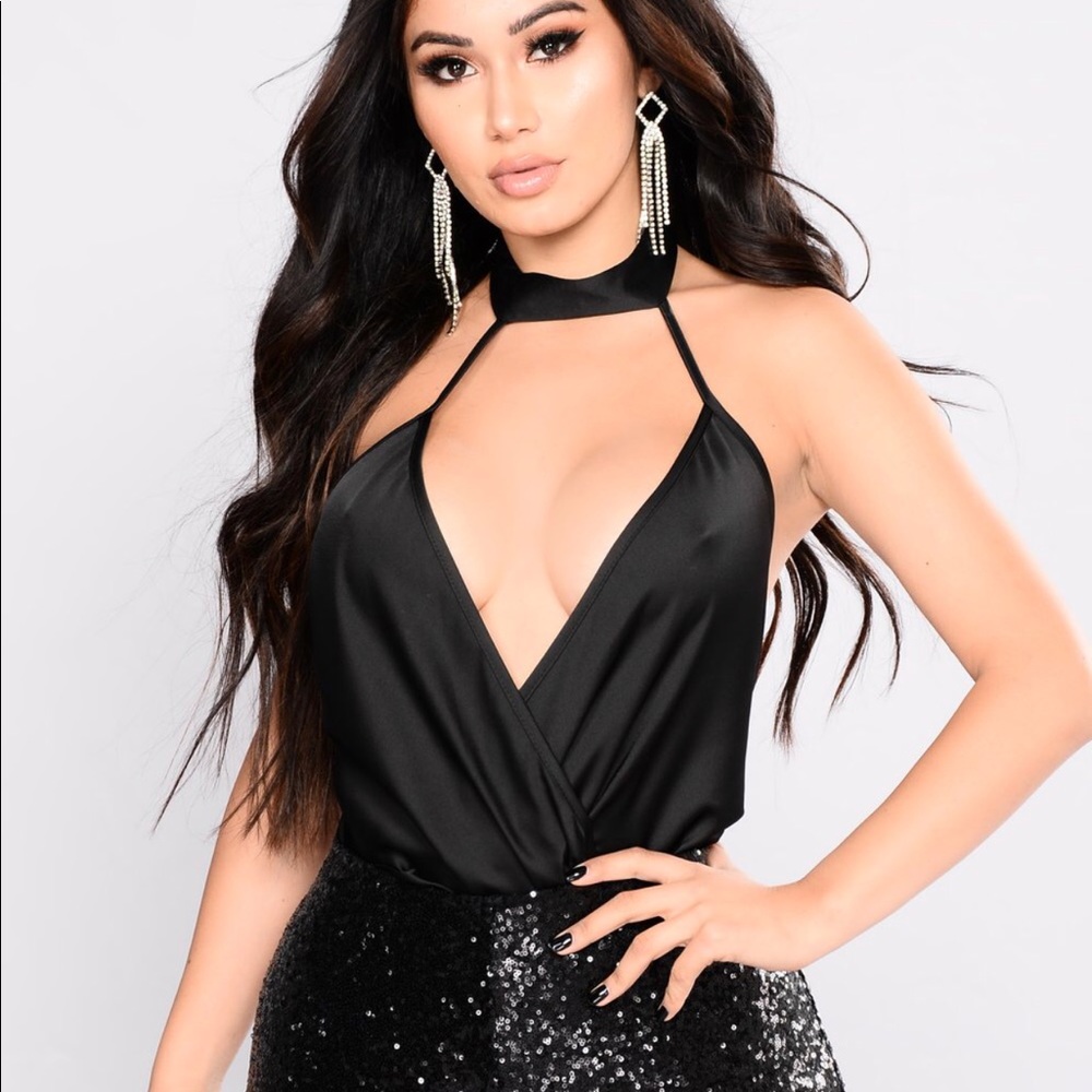 ❌SOLD❌ Brand New Fashion Nova Satin Bodysuit